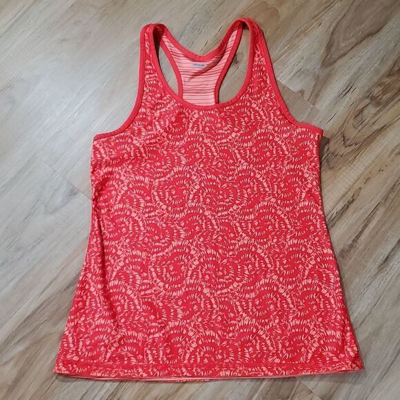 🔺️Athletic Works Coral Print Reversible Athletic Racerback Tank Large - Picture 1 of 12